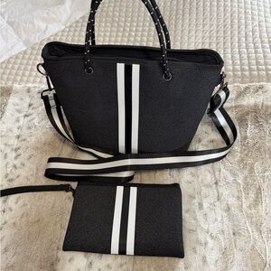 HAUTE SHORE Black and White Shoulder Bag Set